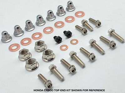 Complete Engine Bolt Kit For Honda CR125 - Nickel-Plated Hardware By Specbolt, Restores Like Titanium Look