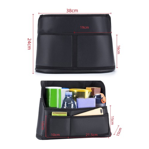 Car Accessories Front Seat Storage Bag Handbag Organizer Holder Pocket Black - Foto 3 di 12