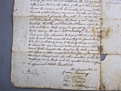 English Indenture of Servitude 1824 James Murray & John Arnot, Jr. - Picture 3 of 10