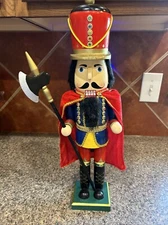 18 inch Christmas Nutcracker,   Large Wooden  NICE DETAILS