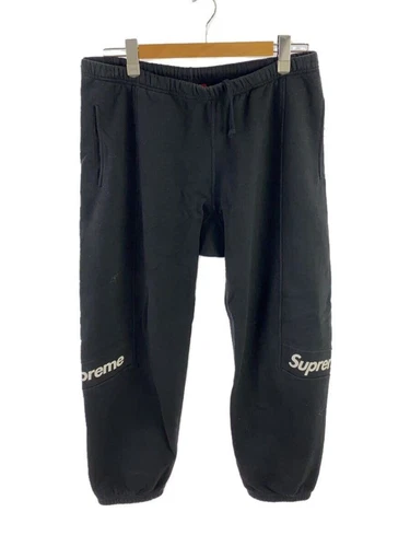 Pantalon de survêtement Supreme autre couleur bloqué bas M coton noir occasion