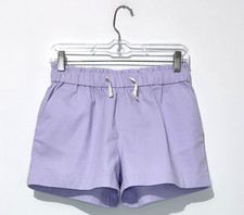 Crewcuts Girls Scalloped Shorts 14 Cotton Lavender Pockets Elastic Waist NWT