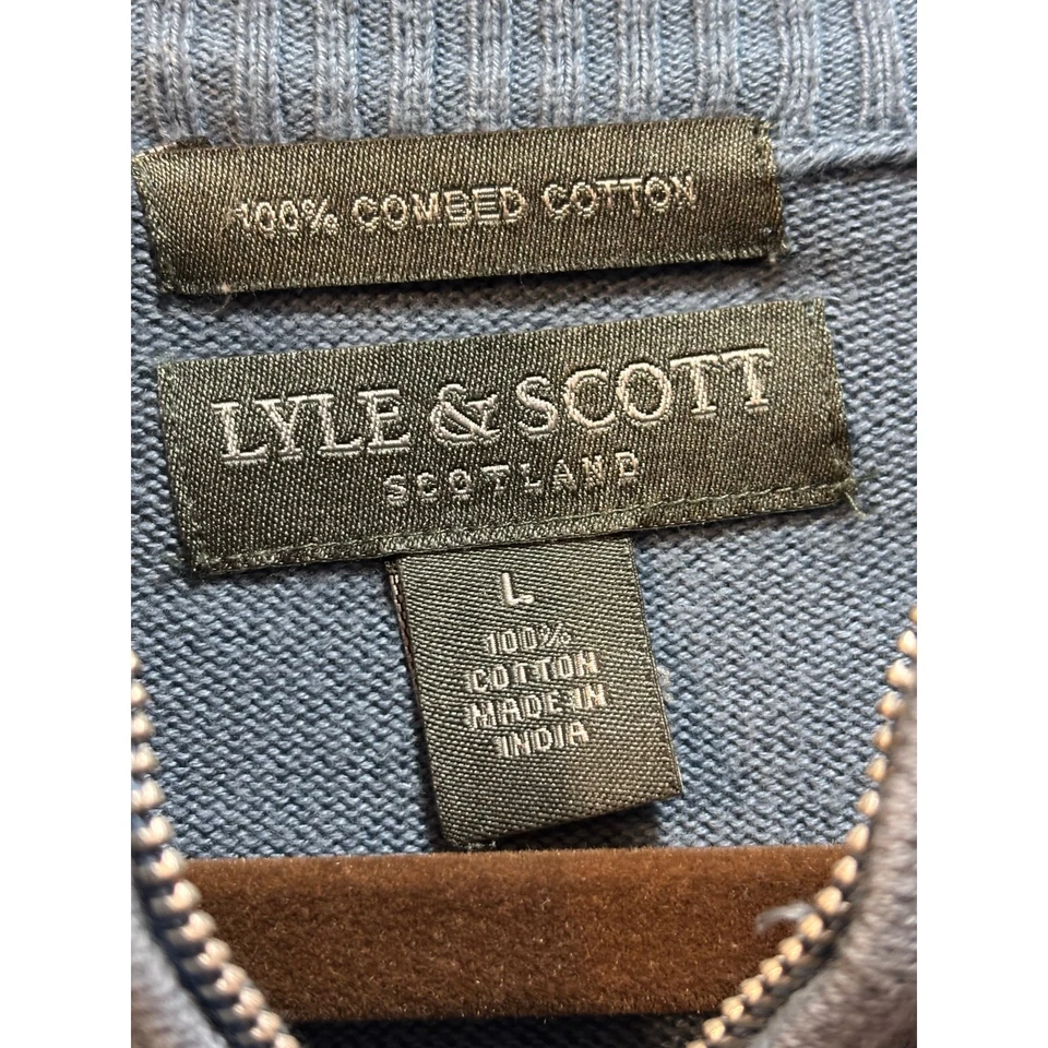 Lyle and Scott Golf Sweater Vest Blue Argyle men’s large - Image 4 of 4