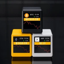 Bitcoin Crypto Price Display - Curve Tracker Weather Clock Decor