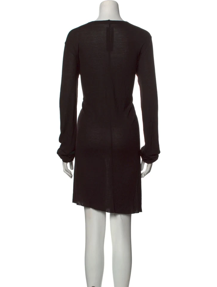 Vestido de algodón negro manga larga Rick Owens Foto 3 de 3