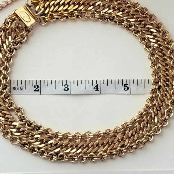 Guy Laroche Necklace Heavy Link Chain Necklace NEEDS REPAIR