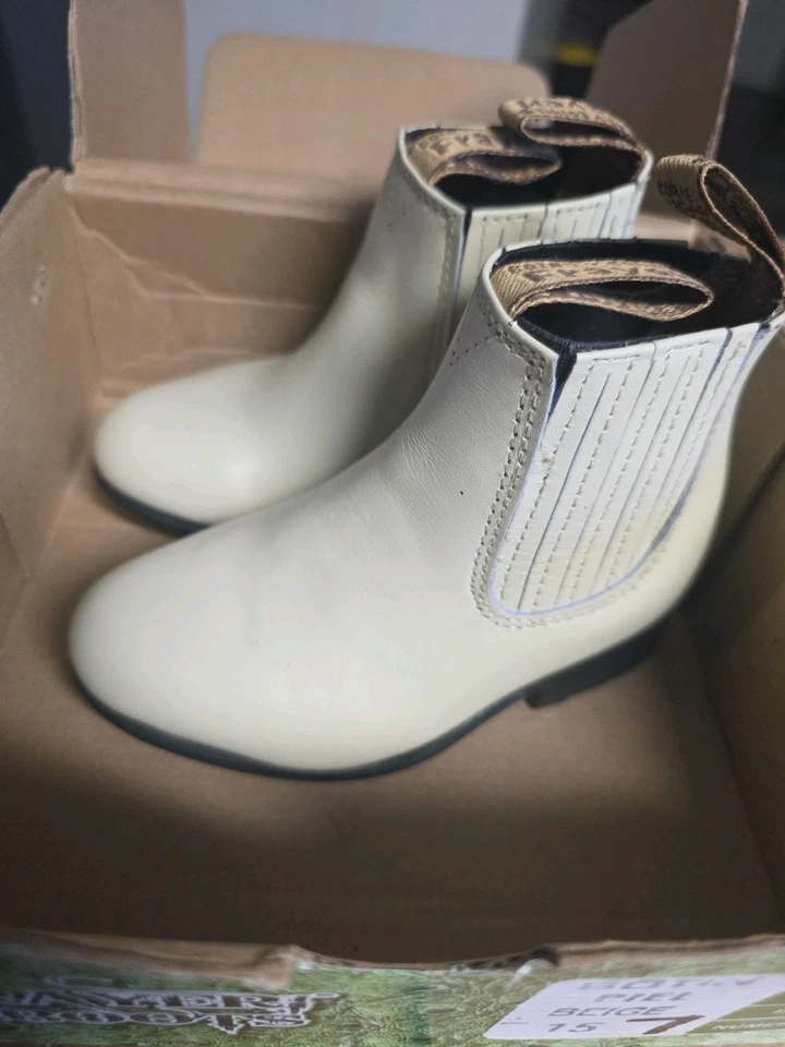 Toddler charro boots size 7 beige - Image 3 of 4