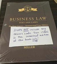 Business Law: Text & Cases - The - Loose Leaf, by Miller Roger LeRoy - Very Good