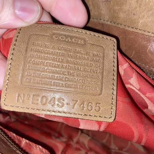 Vintage Coach Leder Handtasche Hamilton Kelly 2005 7465 süß weich beige braun Vintage - Bild 6 von 22