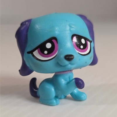Hasbro Littlest Pet Shop Mini Blue Purple Fair LPS Puppy Dog