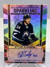 22-23 DYLAN SAMBERG SCR-DS Black Diamond Sparkling Rookie Scripts Winnipeg Jets