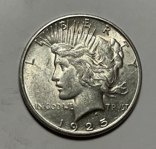 1925 S  PEACE DOLLAR AU+