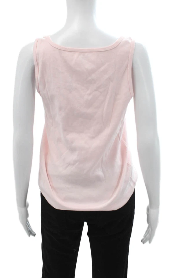 Three Dots 女式基本粉色无袖方领棉质背心 XL 码 — 第 3/4 张图片