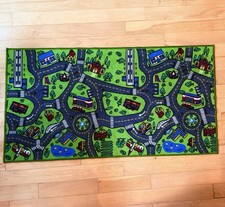 Race Car Track Rug Play Mat For Kids 5  x2  7   Washable