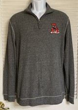 1/4 Zip Alabama Crimson Tide Sweater, Large, Gray by Washed Stoned Beaten