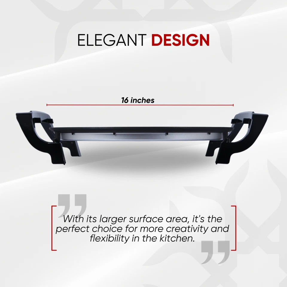 16" Electric Griddle for Ethiopian Injera, Crepe, Lefse, Mogogo Maker with Lid - Image 3 of 4