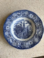 Liberty Blue by STAFFORDSHIRE Plate, Crafted In England,Discontinued Piece.