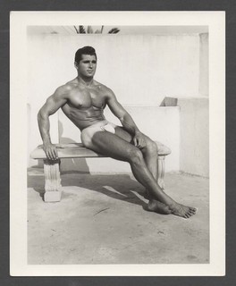 Vintage 1950s COLLEGE ATHLETE Original ATHLETIC MODEL GUILD 4x5 Studio Photo