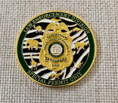 Georgia Game Warden Natural Resources DNR Species Permit Unit Coin