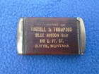 Rare Antique Trudell & Thompson Blue Ribbon Bar Match Safe Butte Montana