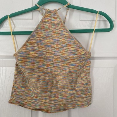 Kendall & Kylie Pastel Knit Halter Top Sz L