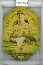 2022 Topps Fire Kansas City Royals Bobby Witt Jr. En Fuego Gold Minted Rc