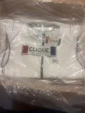 Clique Men's Full Zip Vest Zip Pockets Mock Neck White Size XL