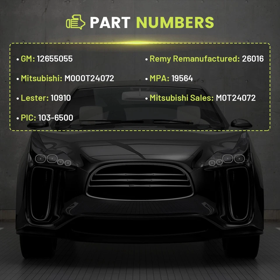 Starter For Chevrolet Silverado GMC Sierra 1500 4.3L 5.3L 6.2L 2014-2016 10910` Foto 3 de 4