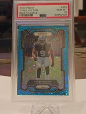 2023 Panini Prizm - Rookies Tyree Wilson #363 Blue Sparkle Prizm /96 (RC)