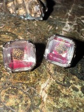 Antique Stuart Crystal Earrings Buttons Jewellery