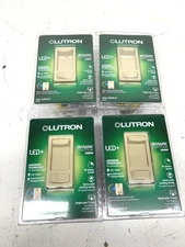 LOT OF 4 Lutron Skylark Contour LED+Dimmer 150W/Single Pole/3 Way Ivory