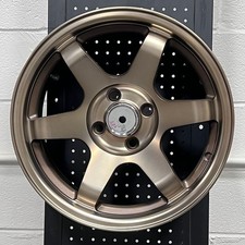 15 Ipw 500 Te37 Grid Style Bronze Wheels Rims 4x100 Fit Acura Integra Ls Gs Gsr