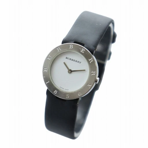 博柏利 BURBERRY 手表石英橡胶表带白色表盘标志银色 14100L  — 第 2/4 张图片