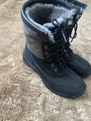 UGG ADIRONDACK II BLACK GREY GRAY WATERPROOF Boot US 10
