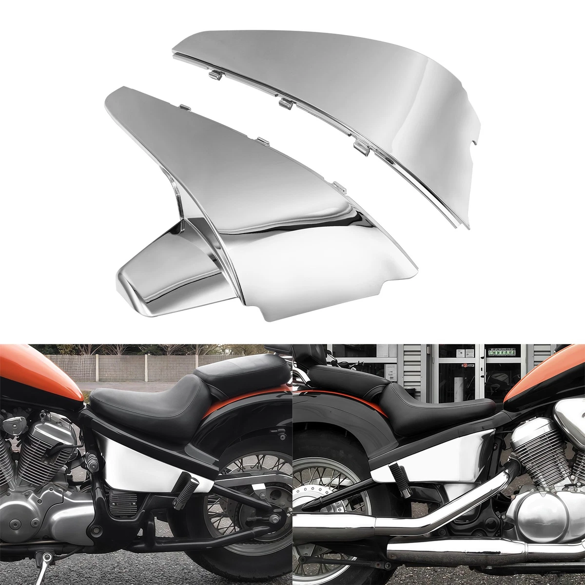 Carenado Batwing Con Parabrisas Para Honda Shadow VT 600 C. Estilo Custom Negro Brillante. Mejora La Protección Contra El Viento.
