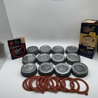 Vintage Box of 12 Zinc Ball Porcelain Lined Canning Fruit Jar Lid Caps — photo 6