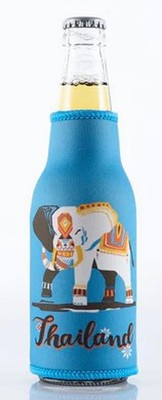 Beer Cooler Getränke Kühler aus Neopren, Motiv ''Elefant'' 