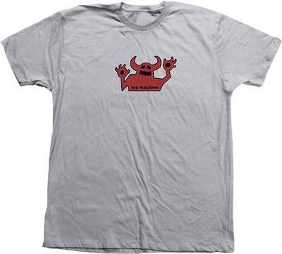 TOY MACHINE MONSTER SS TSHIRT MEDIUM SILVER