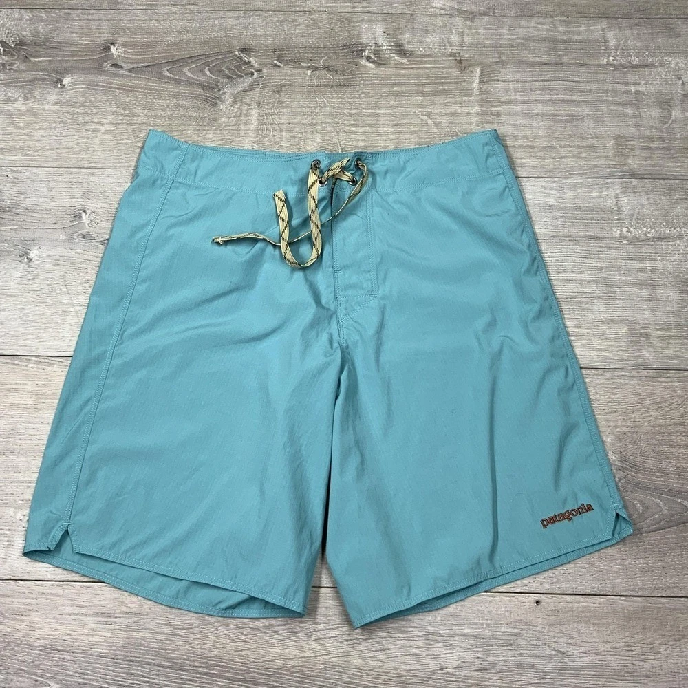 Patagonia Shorts Mens 31 Blue Microfiber Bermuda Drawstring Quick Dry Pockets