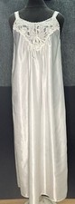 VTG Barbizon Nightgown Ivory Cream S Sleeveless Lace Bodice Satin Made in USA