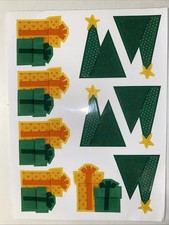 Christmas Present  Tree Sticker Sheet Scrapbook Craft Stickers