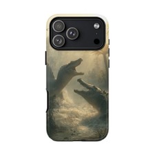 For iPhone / Galaxy / Pixel   Spinosaurus Crocodile Clash Phone Case