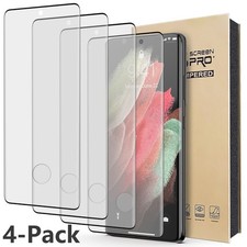 2/4pcs Clear For Samsung S21 S21 Plus FE Ultra Tempered Glass Screen Protector