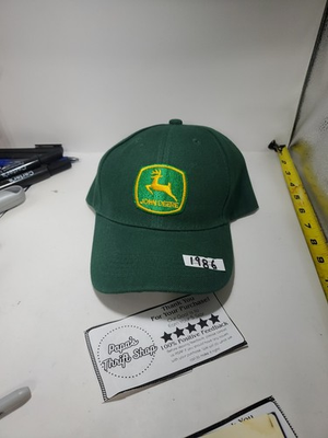 #ad JOHN DEER GREEN EMBROIDERED BASEBALL CAP HOOK amp; LOOP ADJ STRAP $18.00
