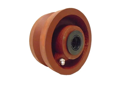 CREATIVE INDUSTRIAL SALES 4" x 2" V-Groove 7/8" Ductile Steel Caster Wheel 1500 lbs