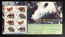 WWF INDONESIA 1996 mnh hoja RHINOS OVERPRINT 1997 capítulo 205 Mi 1648-51 ÜD