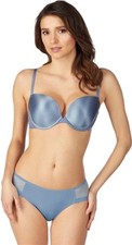NWT Le Mystere 34DDD/E Infinite T-Shirt Convertible Bra 3324 Blue 130884
