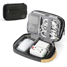Travelkin Cord Organizer Travel, Electronics Bag for Medium, Black