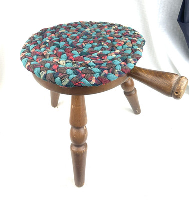 1960's 3 Leg Handled Milking Stool / Footstool El Segundo California MCM 79#240