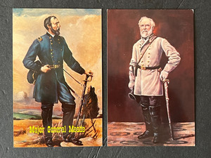 GETTYSBURG PA * CIVIL WAR BATTLEFIELD * Generals George G Meade & Robert E Lee
